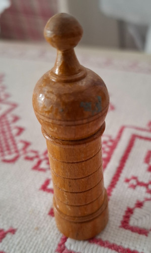 Vintage nadeldose holz wie - nadeldose,, holz,